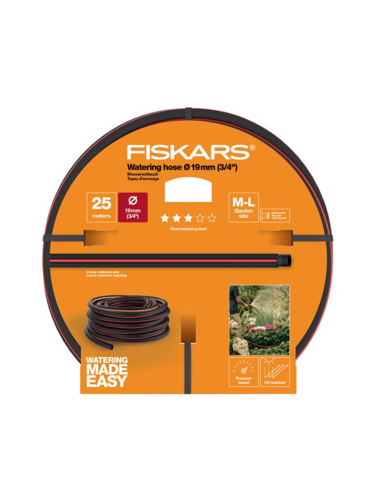 FISKARS Solid locsolótömlő 19 mm (3/4") 25 m Q3