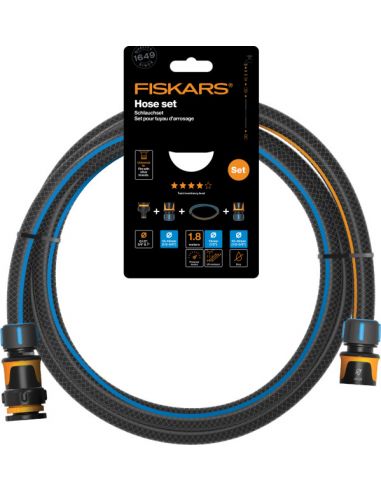 FISKARS Comfort tömlőszett 13 mm (1/2") 1,8 m, csatlakozókkal