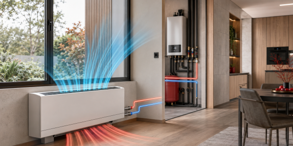Fan-coil hőszivattyú mellé: fűtés és hűtés egyetlen hőleadóval
